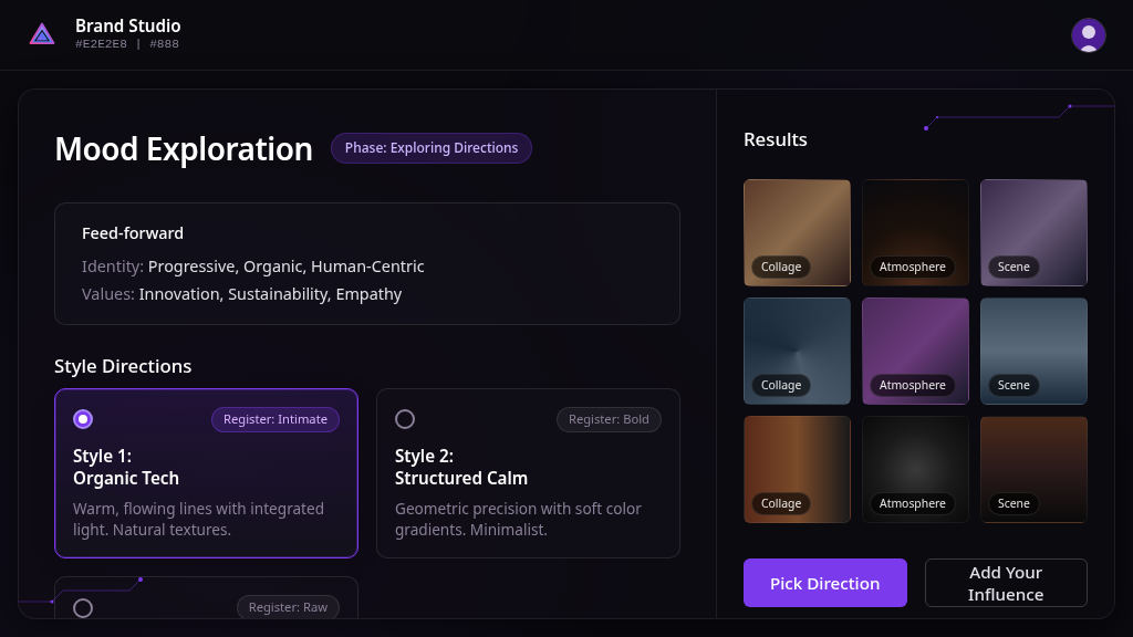 The generated Mood Exploration screen